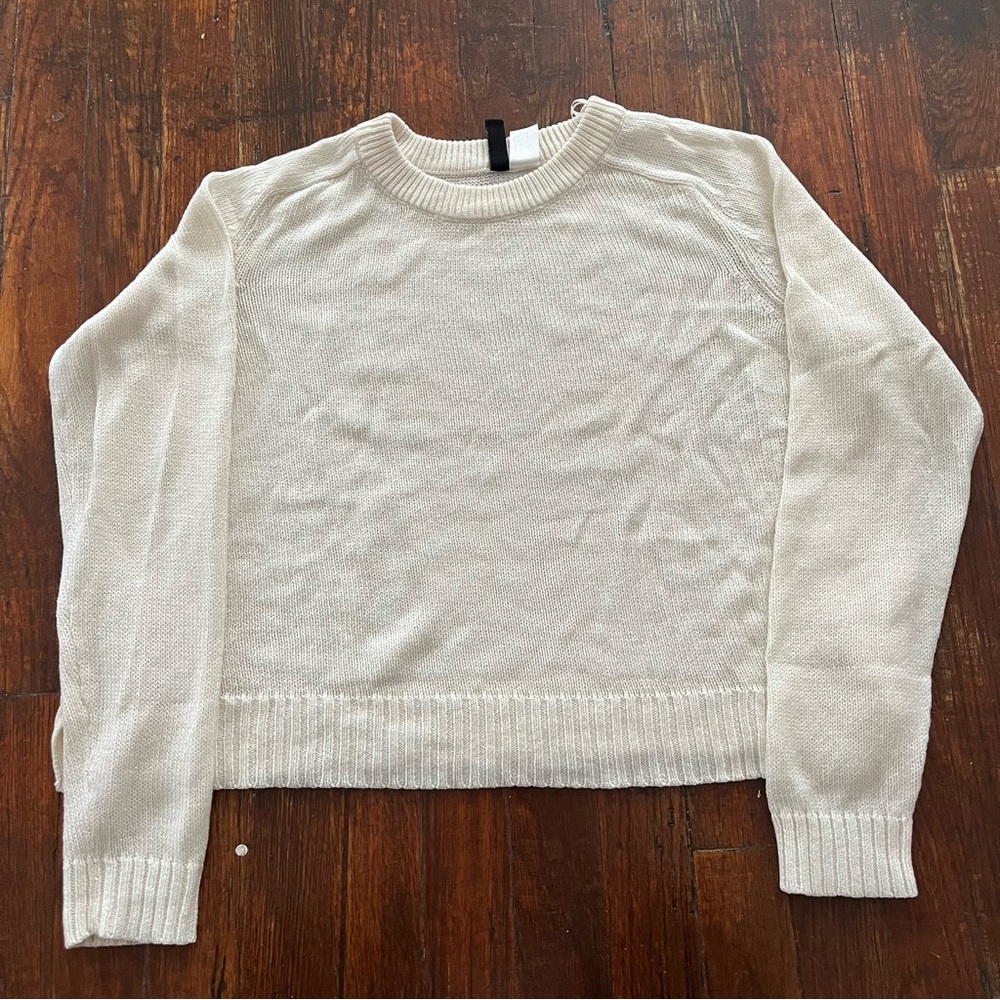 Divided H&M Women's Sweater Pullover Loose Sweatshirt Cream Off-White Size M